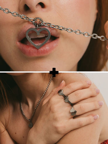 COLLAR + ANILLO BROKEN HEART