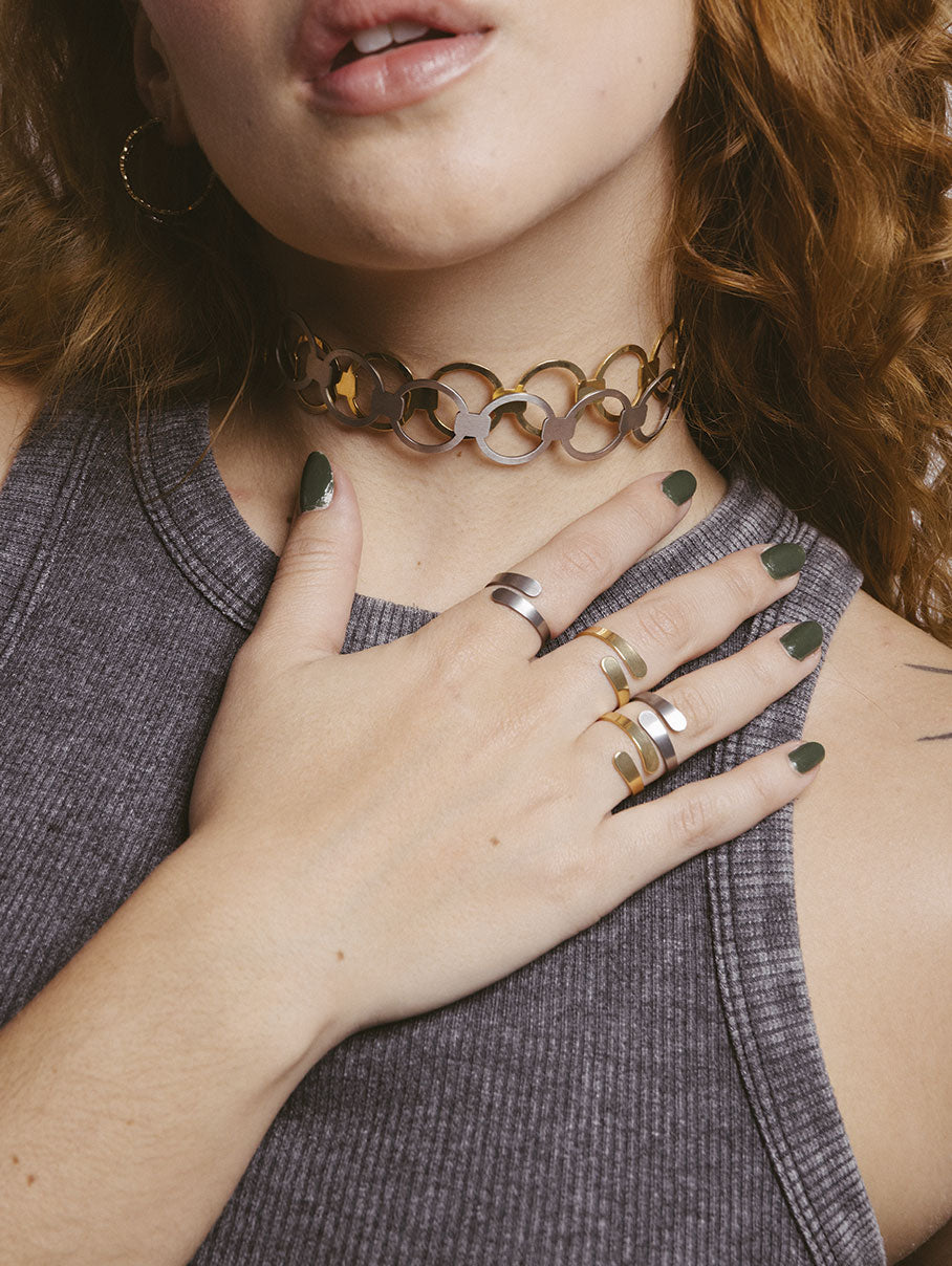anillos cruzaados, anillos en acero, anillo mujer, anillos medellin