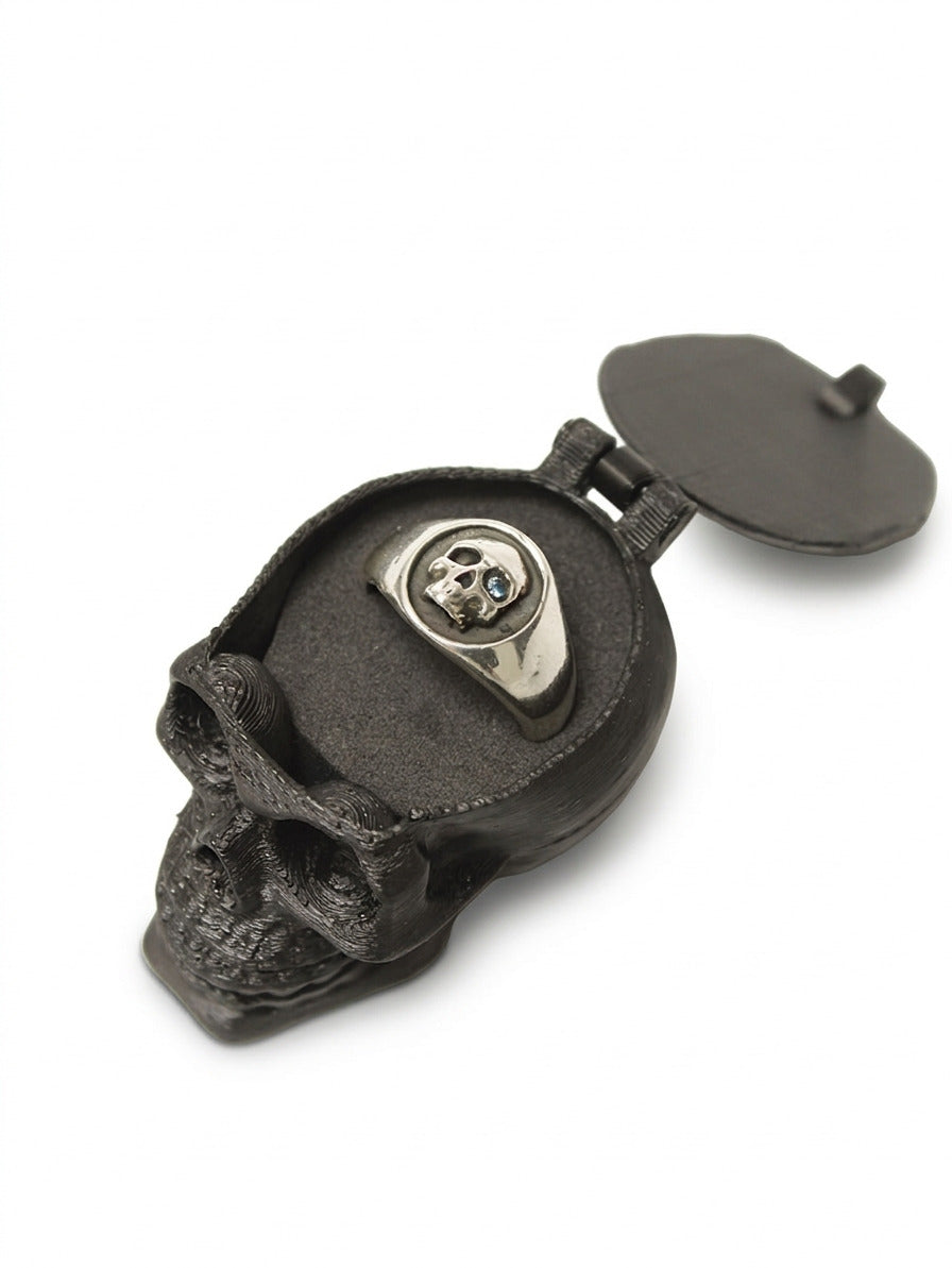anillo skull, anillo calavera, anillo sello calavera, anillo en plata, joyeria artesanal