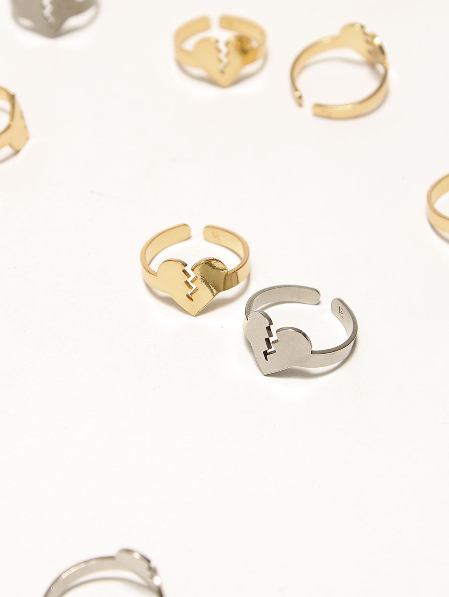 COLLAR + ANILLO BROKEN HEART
