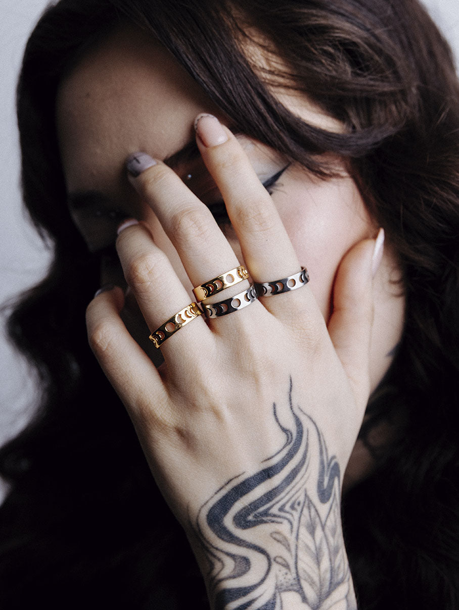 anillo fases lunes unisex