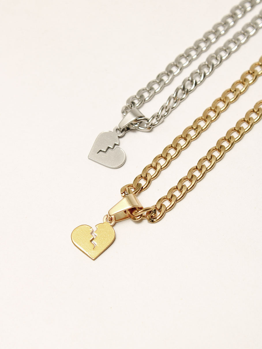 COLLAR + ANILLO BROKEN HEART