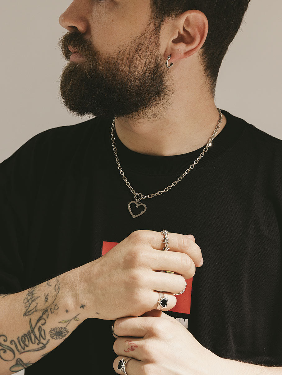 cadena de corazon hombre 