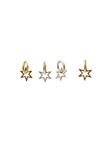 minicandongas estrella dorado y plateado