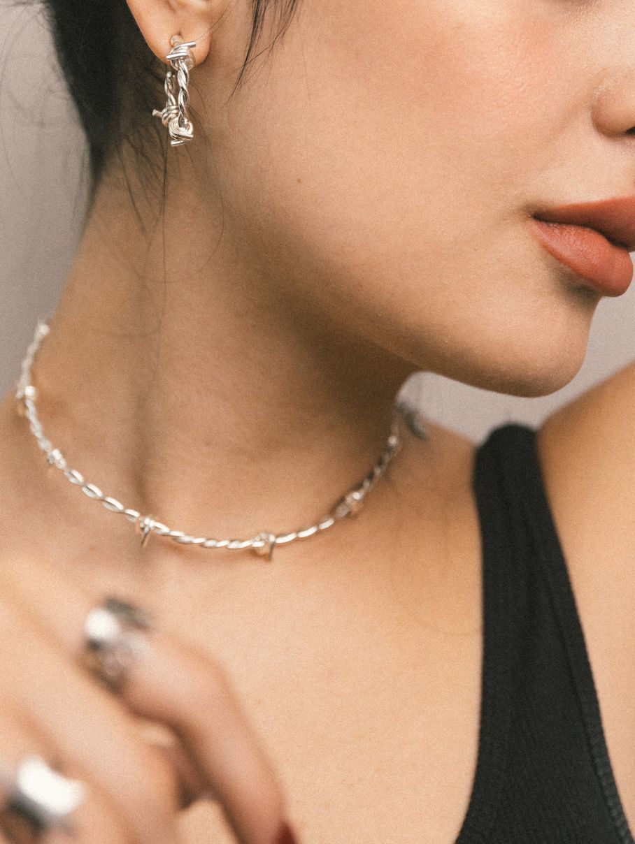 choker puas plateado
