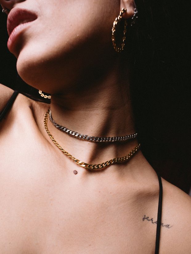 choker alternativo, choker cadena, choker medellin, gargantilla